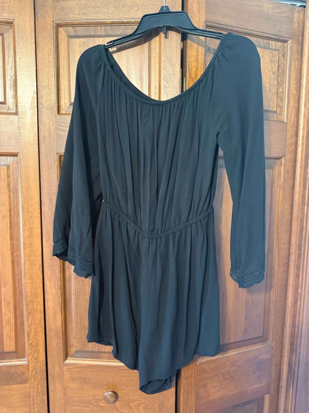 Mossimo Supply Co. Black Long Sleeve Romper